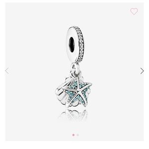 PANDORA starfish and sea shell dangle charm